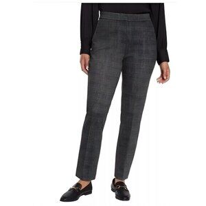 NWT Size 8 Banana Republic Plaid Work Trousers Gray & Charcoal Office Pant